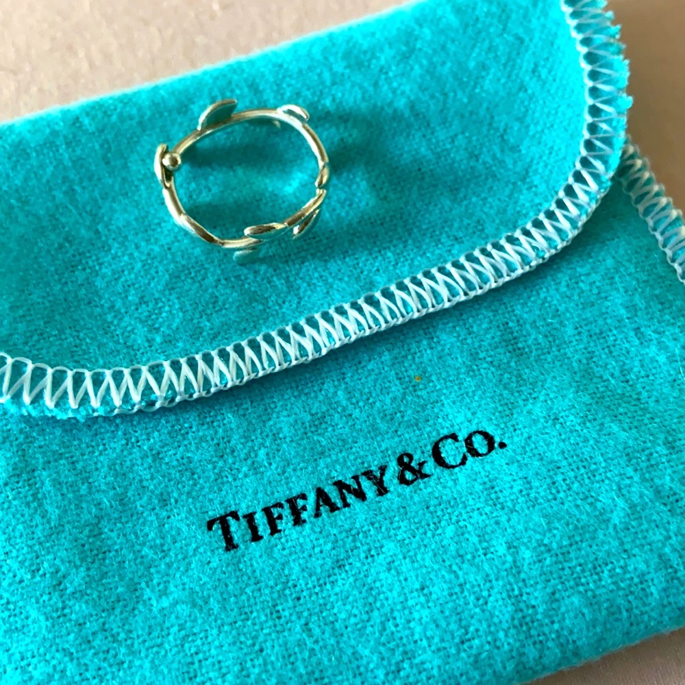 💖SALE 🎉 Tiffany & Co. Paloma Picasso Olive Leaf Ring Sterling Silver Size 4.5